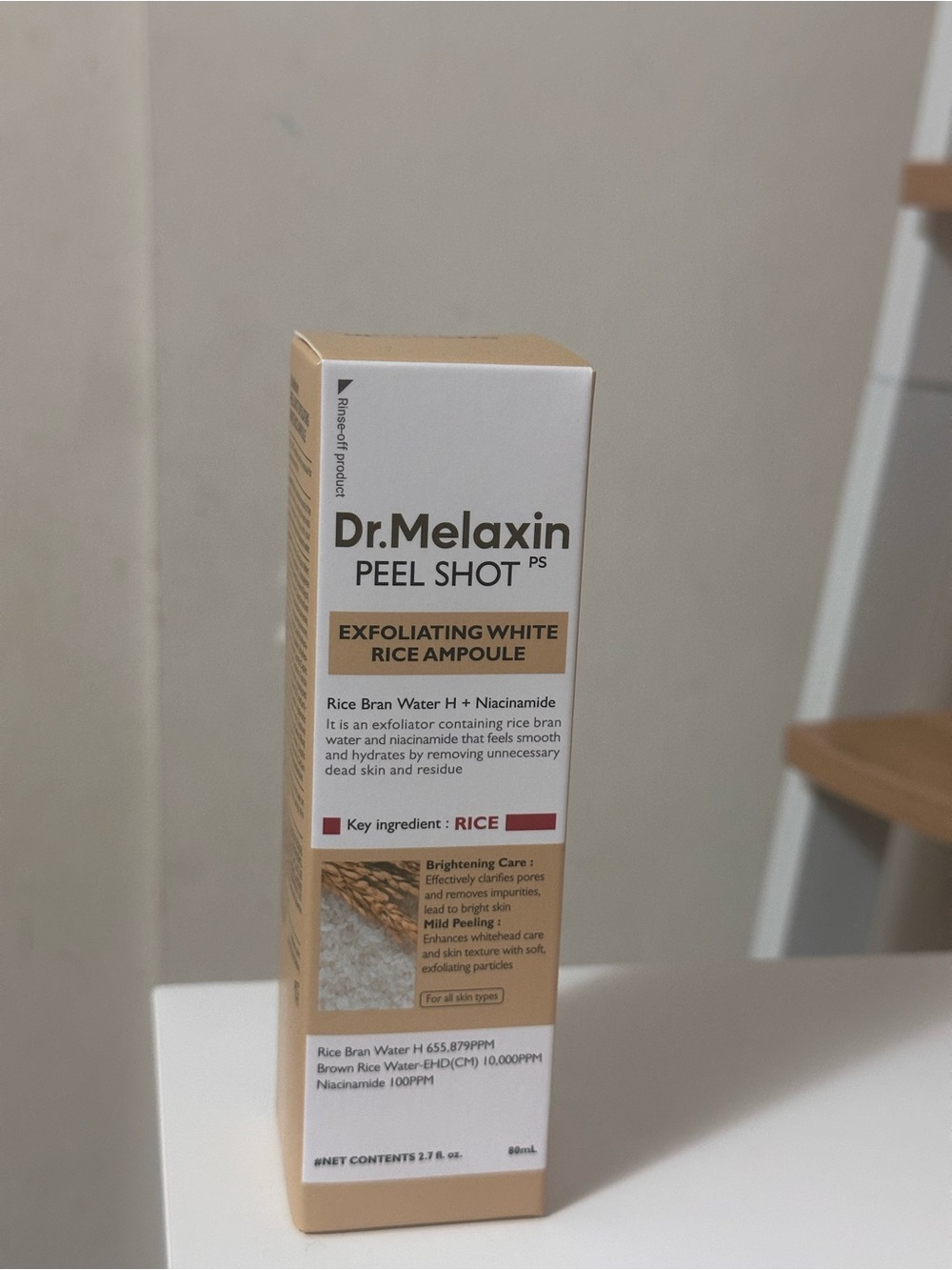 Dr. Melaxin Peel Shot Exfoliating White Rice Ampoule